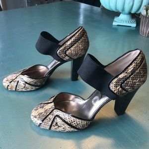DKNYC Lizard High Heeled Pumps